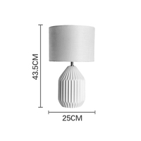 Lampe de table en céramique et porcelaine, abat-jour en tissu, pour chambre et bureau - Vente chaude directe usine