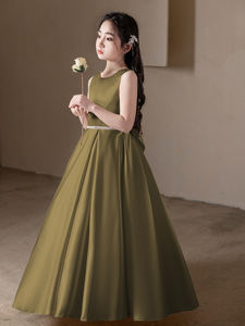 Robe longue de princesse pour filles de 10 à 14 ans, style petite hôtesse, pour spectacle et concours - Product Image 3