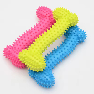Jouet à mâcher pour chien en TPR, résistant aux morsures, pour le nettoyage des dents et l'entraînement des molaires, coloré, durable et souple, en forme de biscuit - Product Image 3