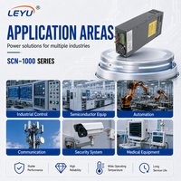 Alimentation à découpage AC-DC 1000W LEYU Modèle SCN-1000, sortie unique 12V, tension réglable, usage industriel, courant 80A, 86% de rendement