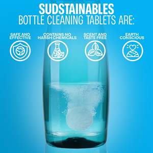 Confezione da 36 Pastiglie Naturali per la Pulizia di Bottiglie d'Acqua, Sicure per il Pianeta, per Tazze in Acciaio Inox e Bottiglie di Vetro - Product Image 5