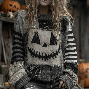 Unique Street-style <strong>Women's</strong> Casual Pullover <strong>Halloween</strong> Autumn/winter Festive Warm Knit <strong>Jumper</strong> <strong>Women's</strong> Knitwear - Product Image 6