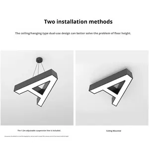 Letrero Luminoso de Hierro con Letras y Números, Logotipo de Tienda, Nombre de Empresa, Recepción, Oficina, Gimnasio, Sala de Baile, Sala de Billar, Colgante Irregular de Doble Uso - Product Image 3