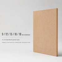Panneau MDF brut de 18 mm à bonne stabilité dimensionnelle, format standard 4x8, pour la production de meubles et d'armoires