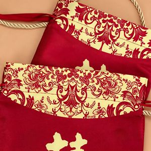 Sacs à bonbons de mariage Magpie 14x14 avec cordon de serrage, style chinois, sacs cadeaux pour faveurs - Product Image 3