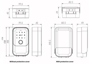 Smart Key Box with BLE App Fingerprint Card <strong>Code</strong> and Key <strong>Unlock</strong> IP65 Waterproof Support OEM ODM - Product Image 5