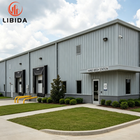 Atelier en structure métallique préfabriquée personnalisée Q235B Q345B |   Entrepôt métallique extensible à grande portée pour usine