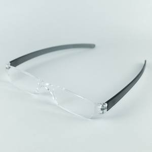 Slim Durable White/Blue Frame Square Face Shape Reading Glasses for <strong>Older</strong> People Plastic <strong>Tube</strong> Eyewear - Product Image 3