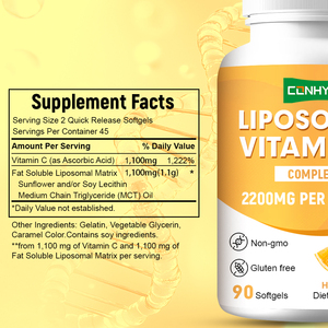 Meilleures ventes OEM de gélules de <span class=keywords><strong>vitamine</strong></span> <span class=keywords><strong>C</strong></span> <span class=keywords><strong>liposomale</strong></span> à haute puissance, supplément à base de plantes pour soutenir la fonction immunitaire, gélules antioxydantes - Product Image 2
