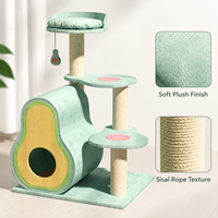 Arbre à chat en forme d'avocat avec nid douillet et poteaux à gratter, mobilier pour animaux de compagnie personnalisé OEM ODM