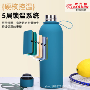 Stainless Steel <b>Thermos</b> Flask 304 Portable Insulated Water <b>Bottle</b> For Outdoor Travel Car Office Use - Product Image 2