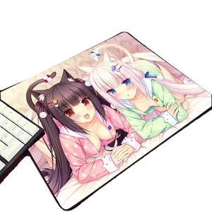 ACG动漫游戏可爱女孩巧克力Nekopara鼠标垫热动漫游戏图案好可爱动漫女孩猫PC桌垫