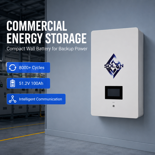 Residential Powerwall LiFePO4 Battery 51.2V 100Ah for Rooftop Solar Storage and Household Power Backup