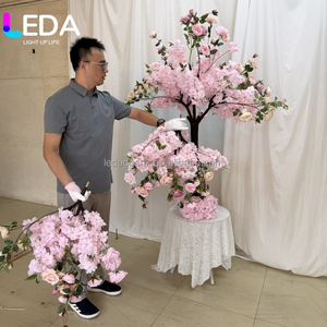 Arbre artificiel LEDA pour salon, centre de table avec roses artificielles en soie pour décoration de mariage - Product Image 2