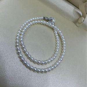 Collar de Perlas de Agua Dulce Naturales de Zhuji, Redondas, de Alta Calidad, de 4.5-5 mm, Aurora, Básico, Impecable - Product Image 4