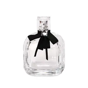50ml High-end Perfume Bottle 100ml Transparent Glass Pressurized Spray Bottle 30ml Thickened Cosmetic Packaging Empty Bottle