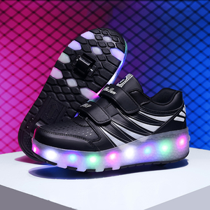 Chaussures <span class=keywords><strong>à</strong></span> <span class=keywords><strong>roulettes</strong></span> doubles réglables pour garçons et filles, chaussures de skate lumineuses légères, chaussures <span class=keywords><strong>à</strong></span> <span class=keywords><strong>roulettes</strong></span> pour enfants - Product Image 5