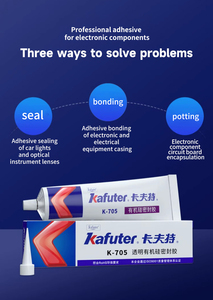 Adhesivo Térmico de Silicona FZR Kafuter K-704B Negro, Excepcional Adaptación al Movimiento, Curado Neutro - Product Image 2