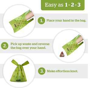 Sacs à déjections canines biodégradables écologiques de taille personnalisée Xcbio, sacs à déjections canines portables avec poignée, sacs à déjections canines compostables - Product Image 6