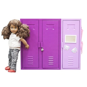 <strong>Mini</strong> Lovely Steel Kids Locker Closet Doll <strong>Wardrobe</strong> for Toy Storage - Product Image 6