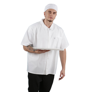 เสื้อเชิ้ตผู้ชายสีดำลำลองสำหรับฤดูร้อน ผ้าป๊อปลินทอผสมโพลีเอสเตอร์และผ้าฝ้าย ไซส์ใหญ่ - Product Image 5