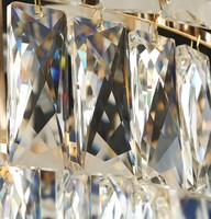 Lampu gantung kristal Modern mewah, lampu gantung kristal, desain bulat hitam kreatif untuk kamar tidur dan ruang tamu untuk rumah kantor