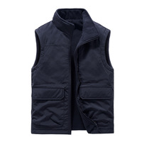 Gilets de travail multi-poches pour hommes veste utilitaire randonnée pêche en plein air photographe Cargo gilet polaire décontracté