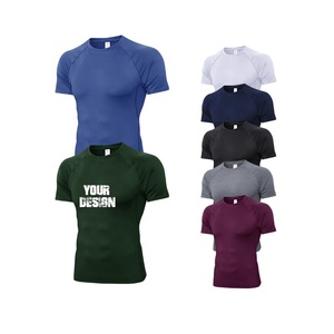 เสื้อยืดผู้ชายสีพื้นไซส์ใหญ่ ผ้าสแปนเด็กซ์/โพลีเอสเตอร์ ระบายอากาศได้ดี กันยับ พิมพ์โลโก้ด้านหน้าตามสั่ง ขายส่ง - Product Image 1