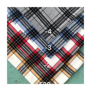 Ready goods 250gsm 280gsm flanella plaid tessuto kain spazzolato twill 100 cotone y/d check tessuto di flanella tinto in filo - Product Image 4