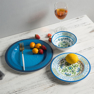 Plasric <strong>Picnic</strong> Dish <strong>Set</strong> 12 Pcs <strong>Set</strong> Dinnerware <strong>Set</strong> <strong>Plates</strong>, Custom Printing High End Melamine Hotel Tableware Dinnerware - Product Image 3