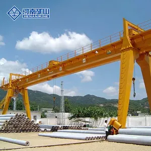 30T tugas berat kontrol kabin listrik double girder luar ruangan gantry crane