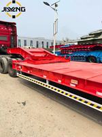 Remorque à plateau surbaissé pour camion, Remorques modulaires à plateau surbaissé, Remorque à plateau surbaissé à double essieu, Remorque à plateau surbaissé 30 tonnes, Remorque à plateau surbaissé robuste