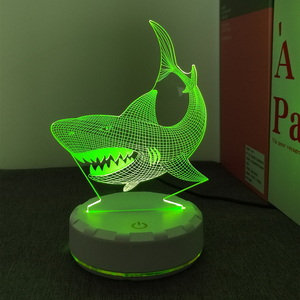 Rechargeable 3D LED Night Light Touch Sensor Animal <strong>Shark</strong> <strong>Art</strong> for Teenagers - Product Image 2