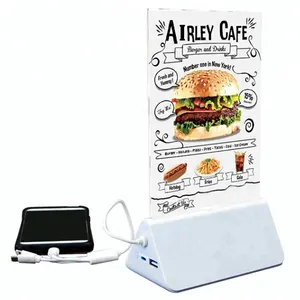 Support de Table Support de Menu Power Bank 10000mah Chargeur de Téléphone Portable Bar café restaurant