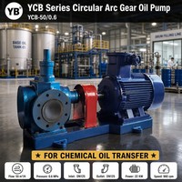 Pompe à engrenages à arc YCB-50/0.6, 50,0 m³/h, 0,6 MPa, 22 kW, en acier 40Cr, pour le transfert d'huile industrielle avec moteur