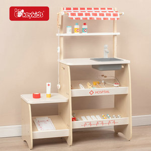 Doctor Center Pretend Medical Playsets Ensemble de clinique de jouets en bois pour enfants W10D887 - Product Image 3