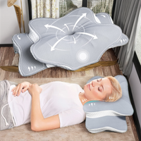 Oreiller de sommeil cervical ergonomique en mousse à mémoire de forme respirante et moderne pour soulager les douleurs au cou et aux épaules