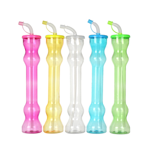 Custom Bubble Tea Cups Plastic Printing Smoothie Cups With Lid And Straw For Beverage