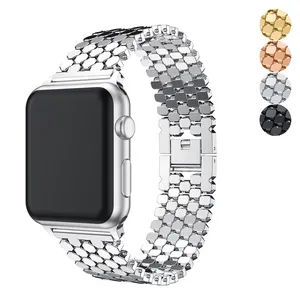 Armband für Apple Watch 5 Band 44mm 40mm iwatch Band 42mm 38mm Edelstahl Armband Metall Armband für Serie 6 4 3 38/44mm
