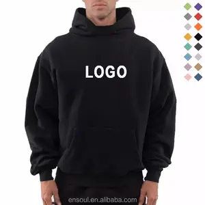 Wholesale Heavyweight Custom Logo High Quality Thick Heavy French Terry Pullover Hoodie Oversized Hoodie For Men