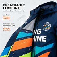 Veste imperméable à capuche pour homme, veste softshell pour homme, coupe-vent en polyester, veste de travail, uniformes de travail, sublimation, printemps 2027