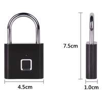 Serrure de porte électronique rechargeable par USB, intelligente, biométrique, sans clé, tactile, extérieure, étanche, en métal, avec lecteur d'empreintes digitales