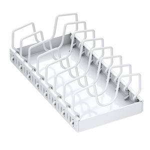 Étagère de rangement coulissante pour ustensiles de cuisine Snow Elephant, 2 niveaux, en acier carbone, organiseur de placard de cuisine pour casseroles, poêles et couvercles - Product Image 5