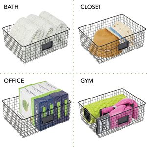 High Quality Eco-Friendly Metal Wire Fruit <b>Basket</b>-Multifunction Indoor Storage Organizer for Kitchen Bath <b>Toys</b> Books & Magazines - Product Image 6
