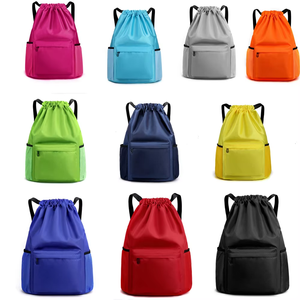 Robuster Rucksack mit Kordel zug und Front taschen Leichte, verschleiß feste Sport-Sporttasche mit Schuh fach - Product Image 6