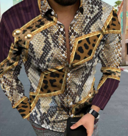 Camisas de manga larga con botones para hombre Camisa de vestir formal de negocios informal ajustada - Product Image 3