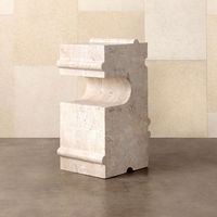 YDSTONE Design Moderne Table Basse En Travertin En Pierre Naturelle Canapé Table D'appoint Ensemble pour Salon & Hôtel/Vanité Top Utilisation