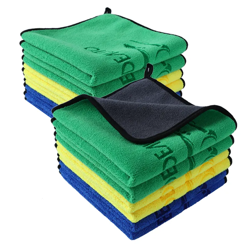 ผ้าขนหนูไมโครไฟเบอร์สำหรับล้างรถผ้าขนหนูสี100% พิมพ์โลโก้ได้ตามต้องการ