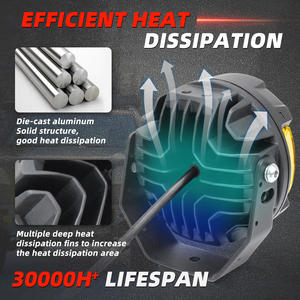 Foco LED Redondo de Alta Potencia de 5 Pulgadas, Luz Auxiliar Todoterreno con Iluminación Lateral para Camionetas 4x4 - Product Image 4