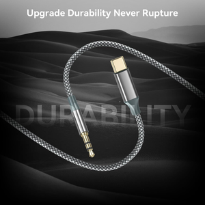 <b>USB</b> <b>C</b> to 3.5mm Ylon Braided Aux Cable (6.5ft), Type <b>C</b> to Male <b>Adapter</b> Stereo Extension Audio Cord for iPhone 15 Pro Max S23 - Product Image 6